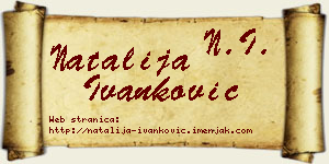 Natalija Ivanković vizit kartica